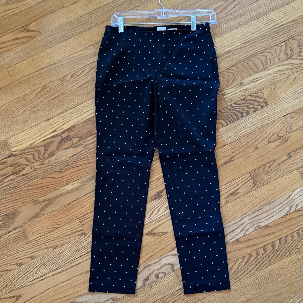 a new day Black Ankle Pants with White Polka Dots